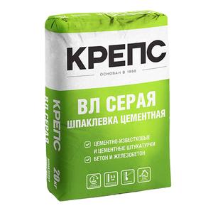 Шпаклевка цементная Крепс ВЛ серая 20 кг