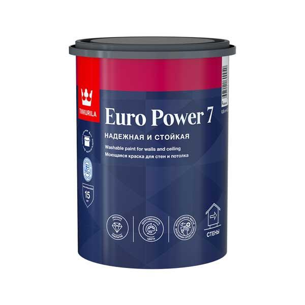 Краска в/д Tikkurila Euro Power 7 моющаяся основа C 0.9 л