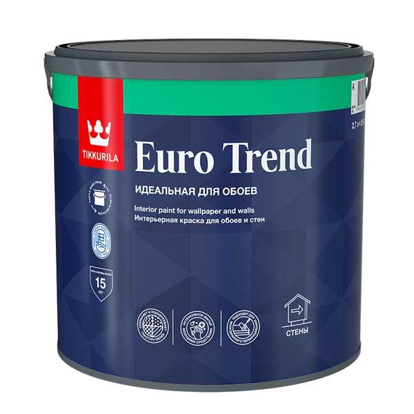 Краска для обоев и стен Tikkurila EURO TREND основа С 2.7 л